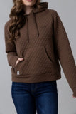 Kimes Ladies Angel Fire Quilted Hoodie in Brown