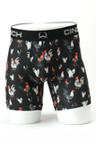 Cinch MEN'S 6" ROOSTER BOXER BRIEF - BLACK