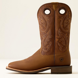 Ariat Mens Highland Toughstock Wide Square Toe Cowboy Boot - DISTRESSED BROWN|TACK ROOM BROWN 10074255