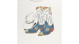 LEVI'S® WOMEN'S GRAPHIC TABOR T-SHIRT - Cowboy Boot And Hat Egret
001MX-0007