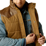 Ariat Men's Western Quilted Vest - CUB KHAKI/BROWN 10062439