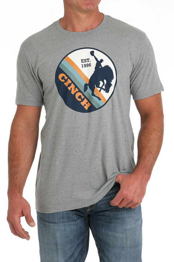 Cinch MEN'S BUCKING BRONC TEE - GRAY