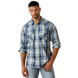 Ariat Men's Retro Heathcliff Fitted Snap Shirt - KEY LARGO PLAID 10071737