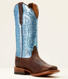 Ariat Ladies Frontier Tilly Western Boot - DAPPER TAN|SURF BLUE