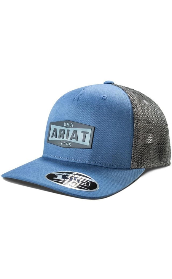 ARIAT Mens Work Cap FF110 Silcone Patch Blue A290001027