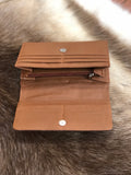 Cowhide and Leather Flap Wallet