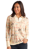 BUCKING HORSE QUARTER ZIP PULLOVER