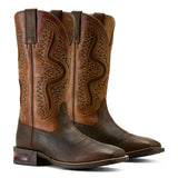 Ariat Men's Captivate Wide Square Toe Western Boot - DARK BROWN/PEANUT BUTTER