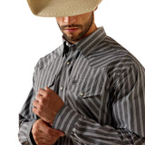 Ariat Men's Pro Series Theron Classic Fit Snap Shirt - GREY STRIPE 10071725