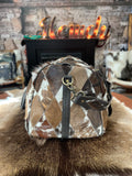 Diamond Pattern Cowhide Overnight Bag #001