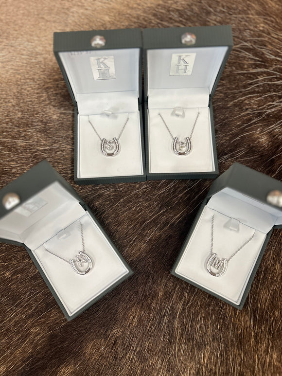 Kelly Herd Personalised Initial Horseshoe Necklace