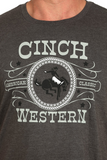 MEN'S CINCH WESTERN TEE - CHARCOAL