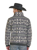 JACQUARD AZTEC HORSE BOMBER JACKET