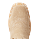 CLASSIC SQUARE BOOT - LATTE SUEDE AND BURNT CARAMEL