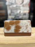 Cowhide and Leather Flap Wallet