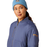 Rebar Stretch Canvas Bomber Jacket - Blue Indigo