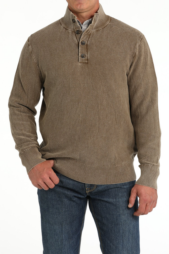 Cinch MEN'S JACQUARD PULLOVER SWEATER - BROWN
