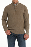 Cinch MEN'S JACQUARD PULLOVER SWEATER - BROWN