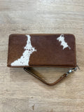 Double Zip Cowhide Wallet