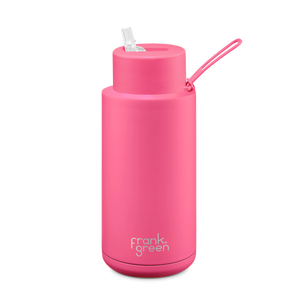 Frank Green Ceramic Reusable Bottle - 34oz Neon Pink