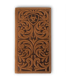 ARIAT RODEO SCROLLING EMBOSSED BROWN - ACCESSORIES WALLET - A3561244