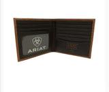 ARIAT MEN’S WALLET BI FOLD MEDIUM BROWN A3548244