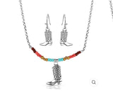 Colorstruck Cowboy Boot Beaded Jewellery Set - JS5885