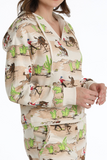 Cruel Denim WOMEN'S MATCH GIRL'S COWBOY PRINT HOODIE - CREAM