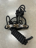 Beaded Rope Halter - Black BRHB001