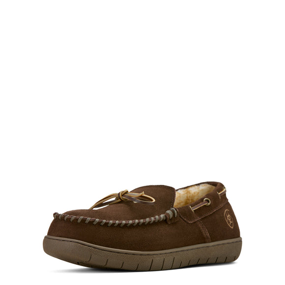 Ariat Men's Harrison Moccasin Slipper - Dark Brown