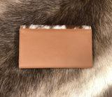 Cowhide and Leather Flap Wallet