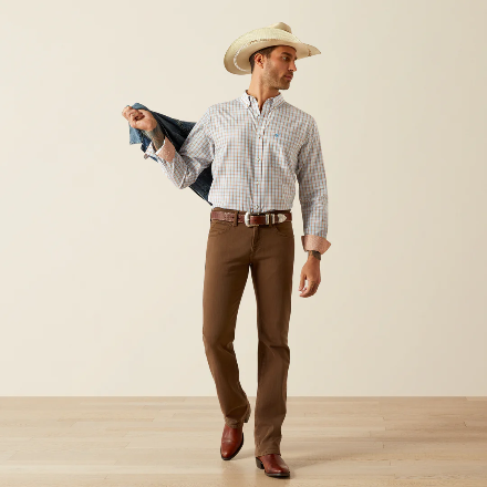 MEN'S ARIAT WRINKLE FREE BRENDAN FITTED LONG SLEEVE SHIRT - 10054665