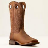 Ariat Mens Highland Toughstock Wide Square Toe Cowboy Boot - DISTRESSED BROWN|TACK ROOM BROWN 10074255