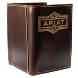 ARIAT Men's Embossed Patch Trifold Wallet - A3566402