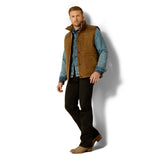 Ariat Men's Western Quilted Vest - CUB KHAKI/BROWN 10062439