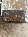 Double Zip Cowhide Wallet