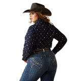 Ariat Ladies Wrinkle Resist Team Kirby Stretch Shirt - Western Love Print