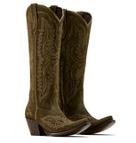 Ariat WOMEN'S CASANOVA X TOE WESTERN BOOT - SOFT OLIVE SUEDE 10074323