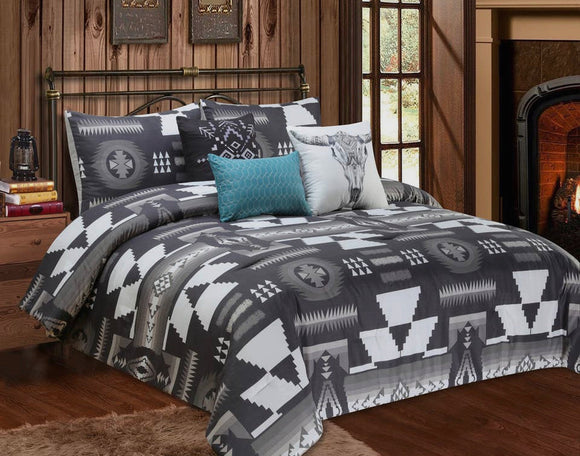 Grey South West 6pc comforter Set - king