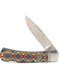 ARIAT Southwestern Pattern Smooth Blade Folding Pocket Knife, Multicolor, 3” Blade (Large) - A710012097-L