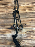 Beaded Rope Halter - Black BRHB001