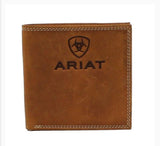 ARIAT MEN’S WALLET BI FOLD MEDIUM BROWN A3548244