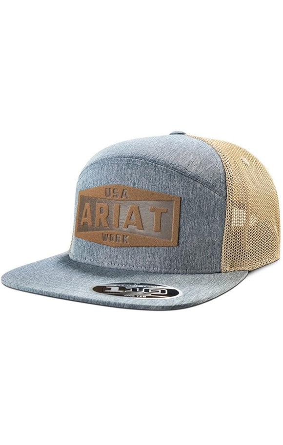 ARIAT Mens Cap Flexfit 110 Leather Patch Denim A290001120