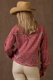 Top, Charlie's Bandana Sweatshirt - Mahogany T4099