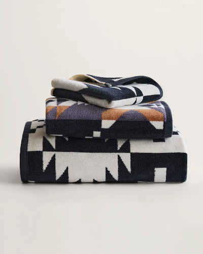 Pendleton - 3 PIECE TOWEL SET SPIDER ROCK BLACK / WHITE