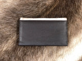 Cowhide and Leather Flap Wallet