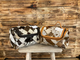 Patchwork Cowhide and Tooling Leather Toiletries Bag – AT66