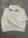 Tan Quarter Zip Sweatshirt - Tack House Logo