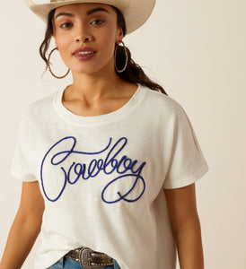 Ariat Ladies Cowboy Tee - Cloud Dancer