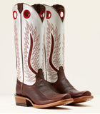 Ariat Ladies Futurity Fort Worth Western Boot - RICH JAVA|PEARLY WHITE